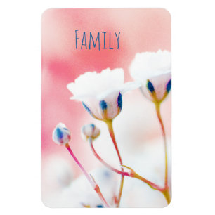 "Familie" Floral Flexibele fotomagneet Magneet