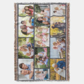 Familie Foto 12 Afbeelding Muurrooster grijs Deken (Voorkant Verticaal)