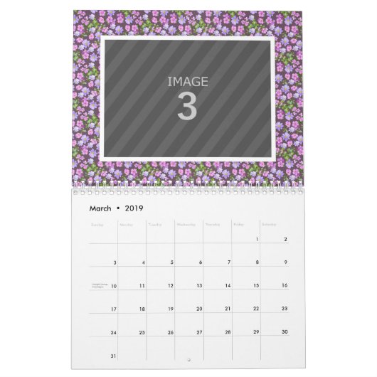 Familie Foto 2023 Kalender Floral Achtergronden (Mar 2019)