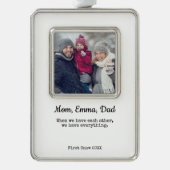 Familie Foto Aangepaste Kerstboom Ornament (Voorkant)