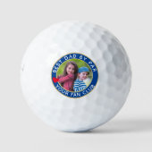 Familie Foto Beste Pap Door Par Custom Golfballen (Voorkant)