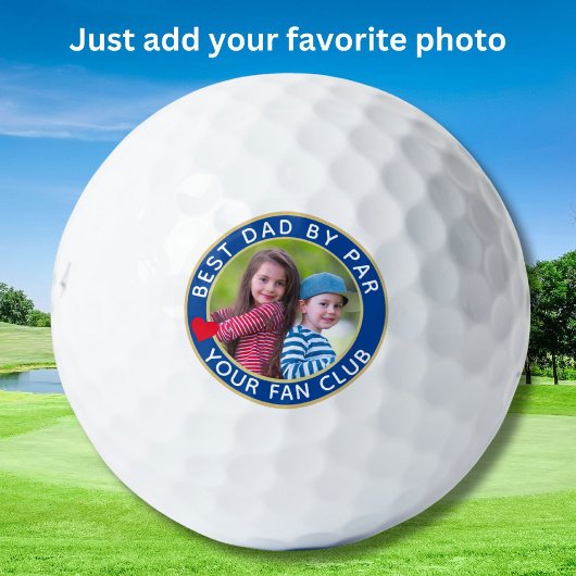 Familie Foto Beste Pap Door Par Custom Golfballen