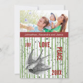 Familie Foto Birch Tree vogels (Voorkant)