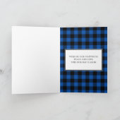 Familie Foto Blue Buffalo Pset Merry Kerstry Kaart (Binnen)