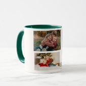 Familie Foto cadeau Gekleurde Noel Kerstmis Mok (Voorkant links)