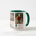 Familie Foto cadeau Gekleurde Noel Kerstmis Mok<br><div class="desc">Kerstmis gekleurde Noel Kerst inpakpapier vellen</div>