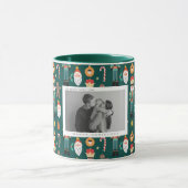 Familie Foto cadeau Gekleurde Noel Kerstmis Mok (Midden)