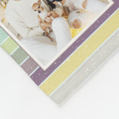 Familie Foto Collage 11 Aangepaste hartretro Strip Fleece Deken (Hoek)