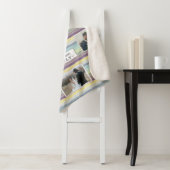 Familie Foto Collage 11 Aangepaste hartretro Strip Sherpa Deken (In situ)