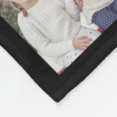Familie Foto Collage 14 Pics + Monogram zwart Gema Fleece Deken (Hoek)