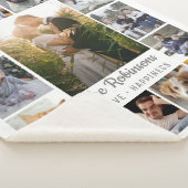 Familie Foto Collage 15 Afbeeldingen + Naam Gray W Sherpa Deken (3/4)