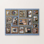 Familie Foto Collage 17 Afbeeldingen Fancy Lijsten Legpuzzel (Horizontaal)