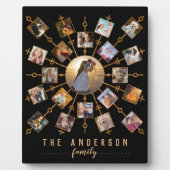 Familie Foto Collage 21 Afbeeldingen Black Gold + Fotoplaat (Voorkant)