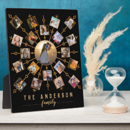 Familie Foto Collage 21 Afbeeldingen Black Gold +  Fotoplaat