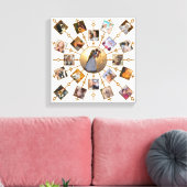 Familie Foto Collage 21 Afbeeldingen White Gold Canvas Afdruk (Insitu (Woonkamer))