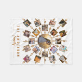 Familie Foto Collage 21 Afbeeldingen White Gold +  Fleece Deken (Voorkant (Horizontaal))