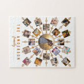 Familie Foto Collage 21 Afbeeldingen White Gold +  Legpuzzel (Horizontaal)