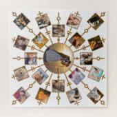 Familie Foto Collage 21 Afbeeldingen  White Gold Legpuzzel (Horizontaal)