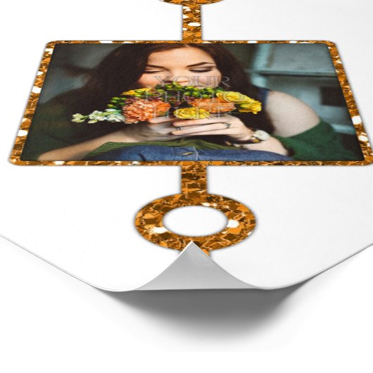 Familie Foto Collage 21 Afbeeldingen  White Gold Poster (Hoek)