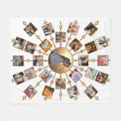 Familie Foto Collage 27 Afbeeldingen  White Gold Fleece Deken (Voorkant (Horizontaal))