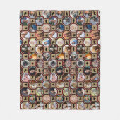 Familie Foto Collage 28 Red Buffalo Play Quilt Fleece Deken (Voorkant)