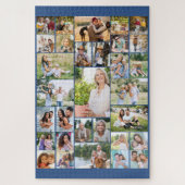 Familie Foto Collage 31 Afbeelding Blue Legpuzzel (Verticaal)