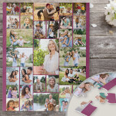 Familie Foto Collage 31 Afbeelding Roze Puzzle Legpuzzel
