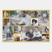 Familie Foto Collage 36 Afbeeldingen 3 Kleuren Aan Inpakpapier Vel (Voorkant 3)