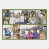 Familie Foto Collage 36 Afbeeldingen 3 Kleuren Aan Inpakpapier Vel (Voorkant 2)