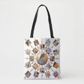 Familie Foto Collage 42 Afbeeldingen  White Gold Tote Bag (Voorkant)
