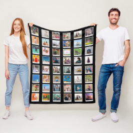 Familie Foto collage 48 Foto's gepersonaliseerd F Fleece Deken