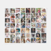 Familie Foto Collage 56 Square Afbeelding Easy Cus Fleece Deken (Voorkant (Horizontaal))