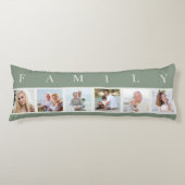 FAMILIE Foto Collage 6 Afbeelding Green Body Pillo Lichaamskussen (Voorkant)