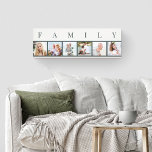 FAMILIE Foto Collage 6 Afbeelding Natural Canvas Afdruk<br><div class="desc">De gepersonaliseerde uitgeruste canvasdruk met het woord FAMILIE die boven uw foto's wordt geschreven. Het fotomalplaatje is opstelling voor u om 6 van uw favoriete afbeeldingen toe te voegen, die in vierkant formaat in een eenvoudige, stripstijl, fotocollage worden getoond. Dit slimme en stijlvolle stukje wandkunst heeft een neutraal kleurenpalet van...</div>