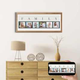 FAMILIE Foto Collage 6 Afbeelding Strip Aangepast Poster