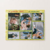 Familie Foto Collage 6 Afbeeldingen Golden geperso Legpuzzel (Horizontaal)