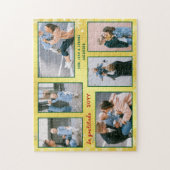 Familie Foto Collage 6 Afbeeldingen Golden geperso Legpuzzel (Verticaal)