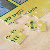 Familie Foto Collage 6 Afbeeldingen Golden geperso Legpuzzel (Zijkant)