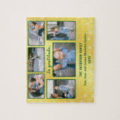 Familie Foto Collage 6 Afbeeldingen Golden geperso Legpuzzel (Verticaal)