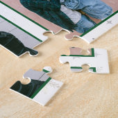 Familie Foto Collage 6 Afbeeldingen Wit Gepersonal Legpuzzel (Zijkant)