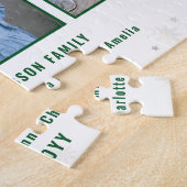 Familie Foto Collage 6 Afbeeldingen Wit Gepersonal Legpuzzel (Zijkant)