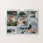 Familie Foto Collage 6 Afbeeldingen Wit Gepersonal Legpuzzel (Horizontaal)