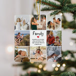 Familie Foto Collage Aangepast citaat Keepomwille Keramisch Ornament<br><div class="desc">Sentimentale kerst-kerstversiering met 8 vierkante afbeeldingen vrienden en familie die kunnen worden gedownload van uw telefoon of computer. Het bevat ook een schattig citaat dat luidt: "Alles is mogelijk als je daar de juiste mensen hebt om je te steunen." Aan de andere kant staat "vrolijk kerstfeest" en het jaar. Alle...</div>