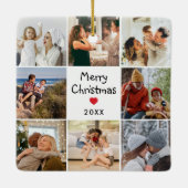 Familie Foto Collage Aangepast citaat Keepomwille Keramisch Ornament (Achterkant)