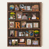 Familie Foto Collage Antiek boekenkast Persoonlijk Planner (Achterkant)