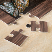 Familie Foto Collage Antiek Bookcase Aangepast gro Legpuzzel (Zijkant)