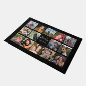Familie Foto Collage Black Custom Doormat Deurmat (Schuin)