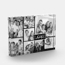 Familie Foto Collage Black en White Love