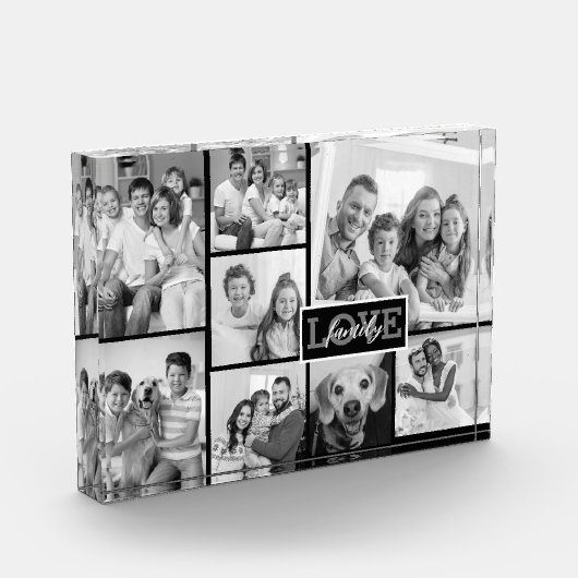 Familie Foto Collage Black en White Love (Links)