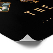 Familie Foto Collage Black Gold + Naam 21 Afbeeldi Poster (Hoek)